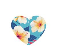 YYHWHJDE Bonitas flores de hibisco con estampado de corazón en forma de corazón, paquete de seis tarjetas: tarjetas perfumadas colgantes para armario, baño, decoración interior de coche