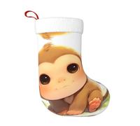 YYHWHJDE Bonito calcetín de Navidad con patrón de mono, accesorio decorativo esponjoso y suave para uso a granel por mujeres y hombres