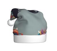 YYHWHJDE Bonito sombrero de Navidad con estampado de Monster Trucks duradero para adultos, para Halloween, Navidad, Año Nuevo