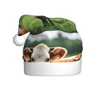 YYHWHJDE Bonito sombrero de Navidad con estampado de vaca para adultos, por lo que es un regalo divertido y duradero para hombres y mujeres