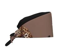 YYHWHJDE Bouffant Scrub Caps The Coquettish Little Leopard Prints - Gorras quirúrgicas ajustables para hombres y mujeres, color negro