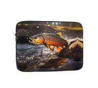 YYHWHJDE Brook Trout Fly Fishing Prints - Funda protectora para portátil de 13 pulgadas, a prueba de golpes, para hombres y mujeres, viajes de negocios y uso diario en la oficina