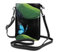 YYHWHJDE Butterfly On The Hill - Bolso cruzado pequeño de cuero para mujer, impermeable y duradero
