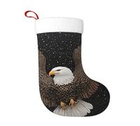 YYHWHJDE Calcetín de Navidad con patrón de águila estelar, accesorio decorativo, esponjoso, suave, para uso a granel por mujeres y hombres
