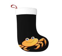 YYHWHJDE Calcetín de Navidad con patrón de cangrejo feliz, accesorio decorativo esponjoso y suave para uso a granel por mujeres y hombres