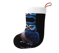 Yyhwhjde Calcetines decorativos de Navidad con diseño de búho que nunca duerme para rellenar pequeños regalos como dulces y juguetes pequeños