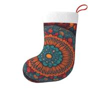YYHWHJDE Calcetines decorativos de Navidad con estampado de mandala colorido de hongos abstractos, adecuados para oficinas, árboles de Navidad