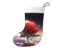 Yyhwhjde Calcetines decorativos de Navidad con imagen de Lonely Rose On The Planet para rellenar pequeños regalos como dulces y juguetes pequeños