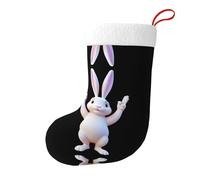 Yyhwhjde Calcetines decorativos de Navidad con imagen de The Rabbit Referee Who Cheers para rellenar pequeños regalos como dulces y juguetes pequeños