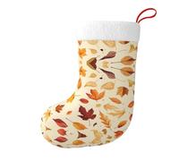 Yyhwhjde Calcetines decorativos de Navidad con imagen de viento otoñal y hojas que caen para rellenar pequeños regalos como dulces y juguetes pequeños