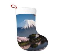 YYHWHJDE Calcetines decorativos de Navidad del monte Fuji a principios de primavera estampados suaves, esponjosos y duraderos para Halloween, reuniones de vacaciones, etc