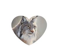 YYHWHJDE Canada Lynx - Ambientadores de coche en forma de corazón con impresión de lince de Canadá, paquete de seis tarjetas: tarjetas perfumadas colgantes para armario, baño, decoración interior de