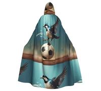 YYHWHJDE Capa con capucha para adultos con diseño de Little Swallow Stepping On The Ball, sin cremallera, cómoda para fiestas de disfraces