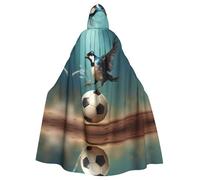 YYHWHJDE Capa con capucha para adultos con diseño de Little Swallow Stepping On The Ball, sin cremallera, cómoda para fiestas de disfraces