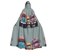 YYHWHJDE Capa con capucha para adultos con diseño de Monster Trucks para Halloween, sin cremallera, cómoda para fiestas de disfraces