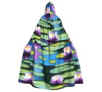YYHWHJDE Capa con capucha para adultos con diseño de nenúfares de agua en el agua para varios entornos de fiesta y carnaval