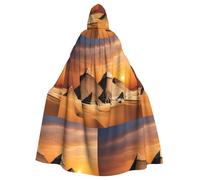 YYHWHJDE Capa con capucha para adultos con diseño de pirámides de Egipto para varios entornos de fiesta y carnaval