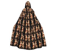 YYHWHJDE Capa con capucha para adultos con diseño de The Rabbit Said Hello sin cremallera, cómoda para fiestas de disfraces