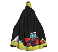 YYHWHJDE Capa con capucha para adultos con diseño de tractor bajo la montaña, sin cremallera, cómoda para fiestas de disfraces