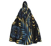 YYHWHJDE Capa con capucha para adultos con estampado de hojas en la oscuridad para fiestas y disfraces