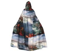 YYHWHJDE Capa con capucha para adultos con patrón de cataratas del Niágara para varios entornos de fiesta y carnaval