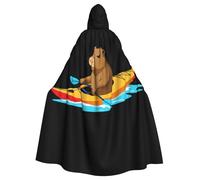 YYHWHJDE Capybara On A Kayak - Capa con capucha para adultos, sin cremallera, cómoda para fiestas de disfraces