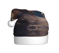 YYHWHJDE Capybara Reaching Stars - Gorro de Navidad duradero para adultos para Halloween, Navidad, Año Nuevo