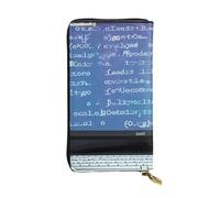 YYHWHJDE Cartera larga de cuero de calidad con impresión de código de programación, diseñada para niñas y mujeres a la moda, elegante, 19 x 10,5 cm, Black, Talla única