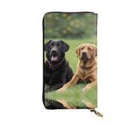 YYHWHJDE Cartera larga de cuero de calidad con impresión de perros Labrador Retriever diseñada para niñas y mujeres a la moda, elegante, 19 x 10,5 cm, Black, Talla única