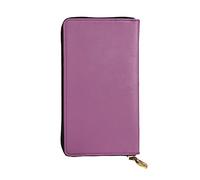 YYHWHJDE Cartera larga de cuero de calidad con impresión roja uva de color sólido, diseñada para niñas y mujeres a la moda, elegante, 19 x 10,5 cm, Black, Talla única