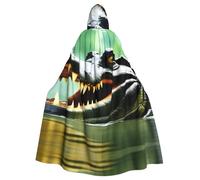 YYHWHJDE Chaqueta con capucha de cocodrilo con boca abierta para adultos, para Halloween, para fiestas, adecuada para hombres y mujeres