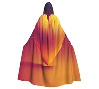 YYHWHJDE Chaqueta larga con capucha para adultos con diseño de corazón de amor amarillo degradado, adecuada para hombres y mujeres