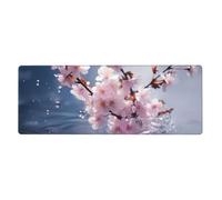 YYHWHJDE Cherry Blossoms in The Water Picture - Alfombrilla de mouse extra grande para computadora, oficina, teclado antideslizante para juegos, versión gruesa, 30,5 x 80 cm