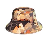 YYHWHJDE Chickens on The Farm - Gorro reflectante ligero, transpirable, plegable, para hombres y mujeres, color negro