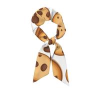 YYHWHJDE Cookies Food Chocolate Chip Biscuits Prints - Bufanda de moda para mujer, adecuada como bufandas, bufandas para el pelo, diademas, diademas, diademas