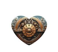 YYHWHJDE Cool Steampunk Gears - Ambientadores de coche en forma de corazón con impresión de engranajes para colgar, tarjetas perfumadas para armario, baño, decoración interior de coche