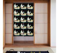 YYHWHJDE Cortina con patrón de guisante pequeño en el velero, 2 piezas empalmadas de 86 x 142 cm, buena cortina, suave y no se arruga fácilmente, cortinas de tela, separadores de habitaciones