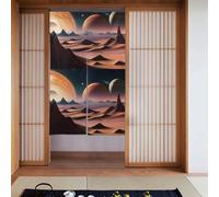YYHWHJDE Cortina con patrón de planeta desconocido, 2 piezas, empalmadas, 86 x 142 cm, buena cortina, suave y no se arruga fácilmente, cortinas de tela, separadores de habitaciones