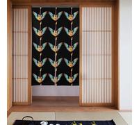 YYHWHJDE Cortina de puerta con estampado de alas coloridas de guitarra, protección de privacidad, adecuada para cocina, baño, habitación, 86 x 142 cm