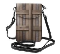 YYHWHJDE Country Barn Wood Door Picture - Teléfono móvil para mujer con prepucio de cuero, cubierta cruzada, pequeña correa ajustable para el hombro