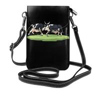 YYHWHJDE Cows Jumping On The Grassland Prints - Bolso cruzado pequeño de cuero para mujer, impermeable y duradero