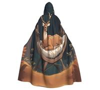 YYHWHJDE Deer In The Cradle Picture - Chaqueta larga con capucha de Halloween para adultos, adecuada para hombres y mujeres