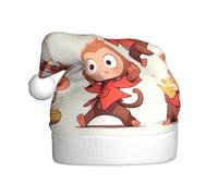 YYHWHJDE Divertido sombrero de Navidad con estampado de mono pequeño para adultos, por lo que es un regalo divertido y duradero para hombres y mujeres