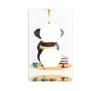 YYHWHJDE El elefante tiene un enorme cuadro de pastel de doble enchufe de pared es resistente a los golpes y duradero 4.5 x 2.75 pulgadas