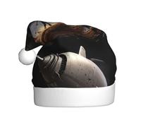 YYHWHJDE El poder de un tornado imprime sombrero de Navidad para adultos, lo que lo convierte en un regalo divertido y duradero para hombres y mujeres
