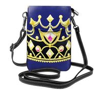 YYHWHJDE Fantasy Tiara Picture - Teléfono móvil para mujer con prepucio de cuero, cubierta cruzada, pequeña correa ajustable para el hombro