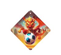 YYHWHJDE Fire Dragon Roll - Ambientadores cuadrados para coche, paquete de seis tarjetas perfumadas para colgar en el armario, baño, decoración interior del coche