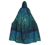 YYHWHJDE Fireflies in the Meadow Picture - Chaqueta larga con capucha de Halloween para adultos, adecuada para hombres y mujeres