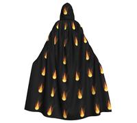 YYHWHJDE Flame Burning In The Darkness - Capa con capucha para Halloween, para hombre y mujer, para juegos de rol