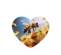 YYHWHJDE Flying Bees - Ambientadores para coche, diseño de margaritas y miel con forma de corazón, paquete de seis tarjetas perfumadas para colgar en el armario, baño, decoración interior del coche